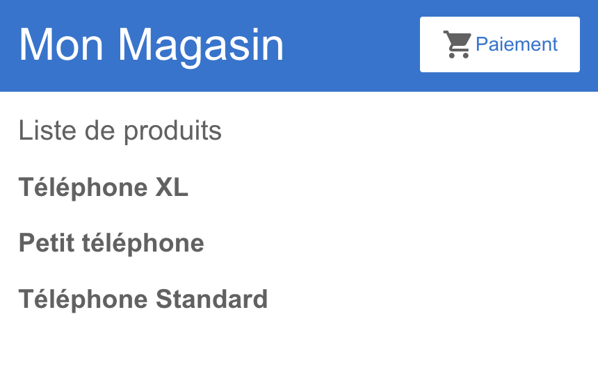 Les produits sont ajoutés à la liste