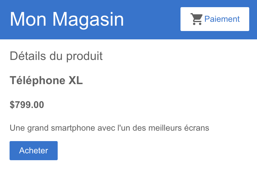 Le bouton Acheter est ajouté à la page Détails